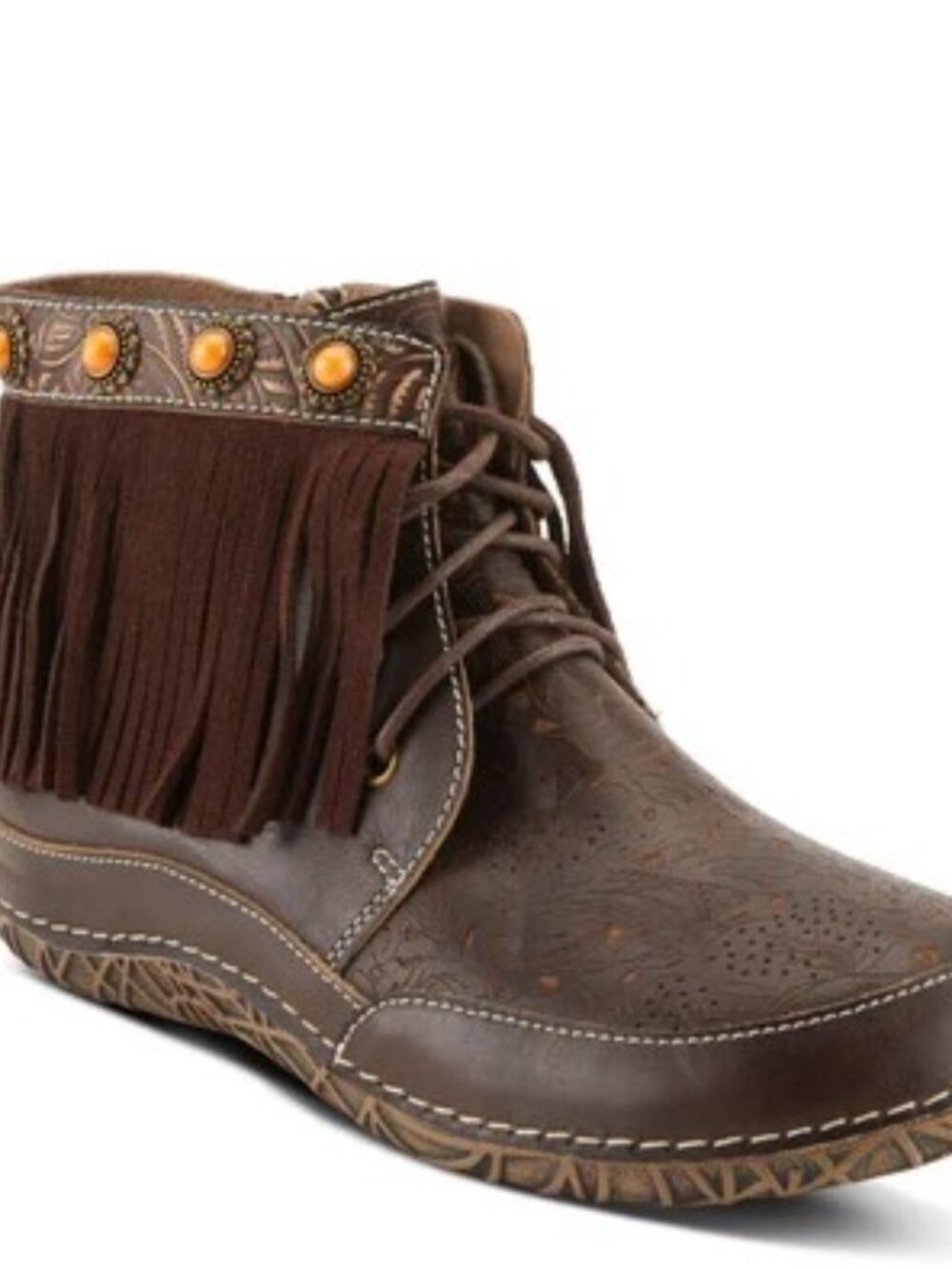 L'ARTISTE FRINGED BOOTIES, HUMPHREY Size EU 40, US 9
